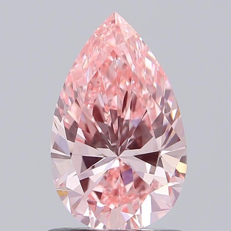 0.92 Ct. Fancy Vivid Pink Pear Lab Grown Diamond