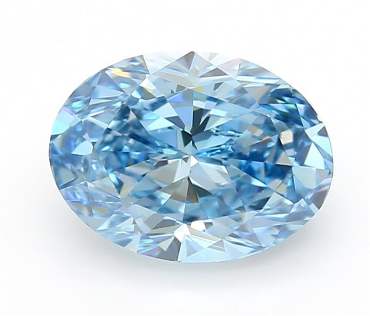 1.53 Ct. Fancy Vivid Blue Oval Lab Grown Diamond