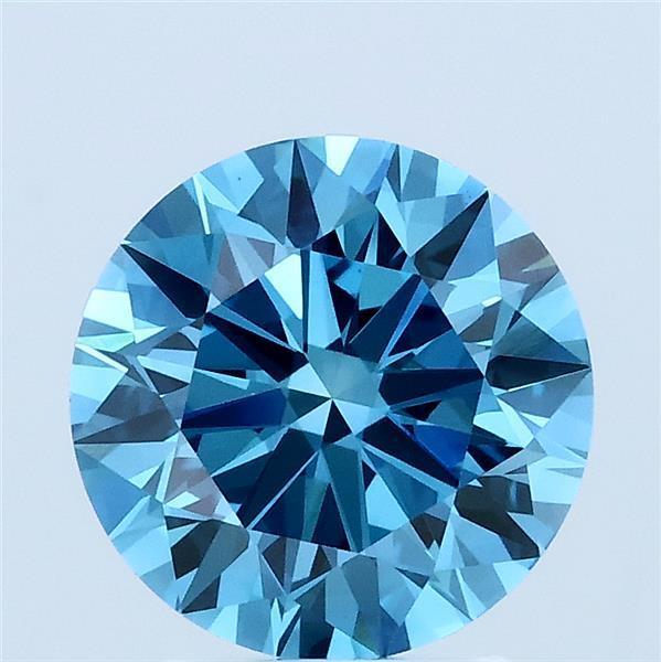 1.99 Ct. Fancy Vivid Blue Cushion Lab Grown Diamond