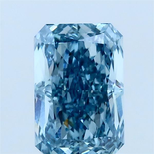 1.23 Ct. Fancy Intense Greenish Blue Radiant Lab Grown Diamond