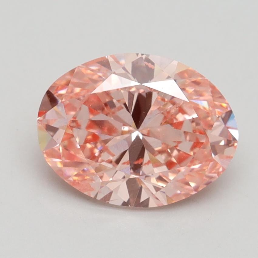 1.91 Ct. Fancy Intense Pink Oval Lab Grown Diamond