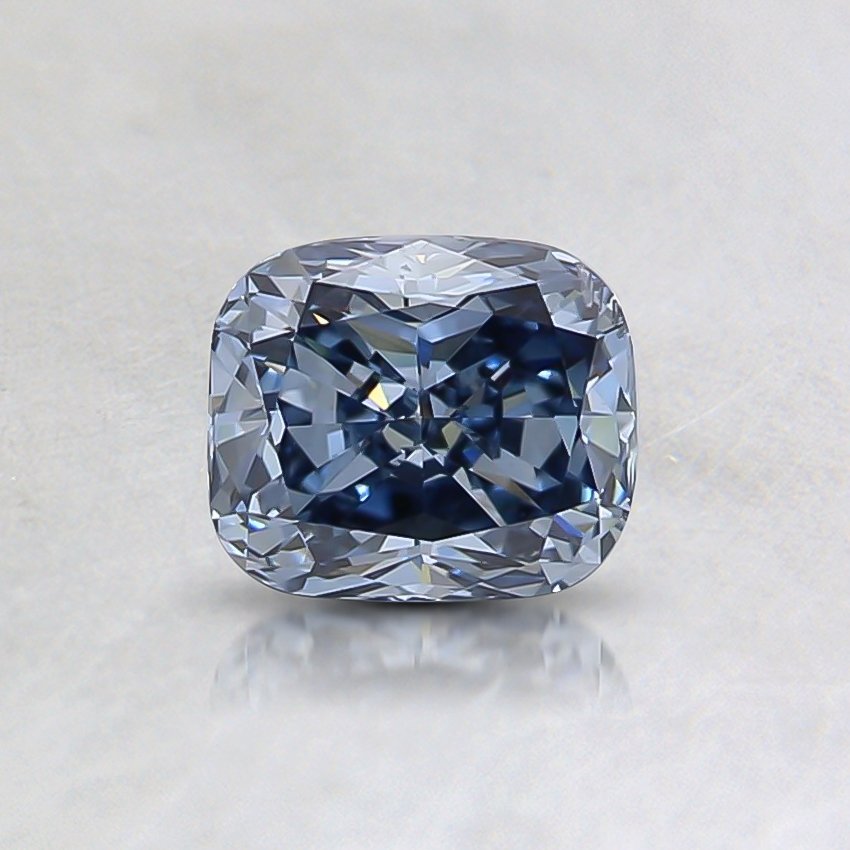 0.55 Ct. Fancy Vivid Blue Cushion Lab Grown Diamond