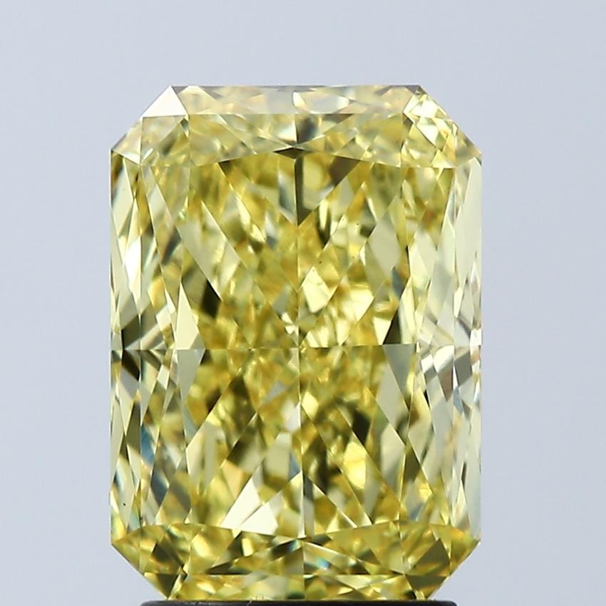 3.06 Ct. Fancy Vivid Yellow Radiant Lab Grown Diamond