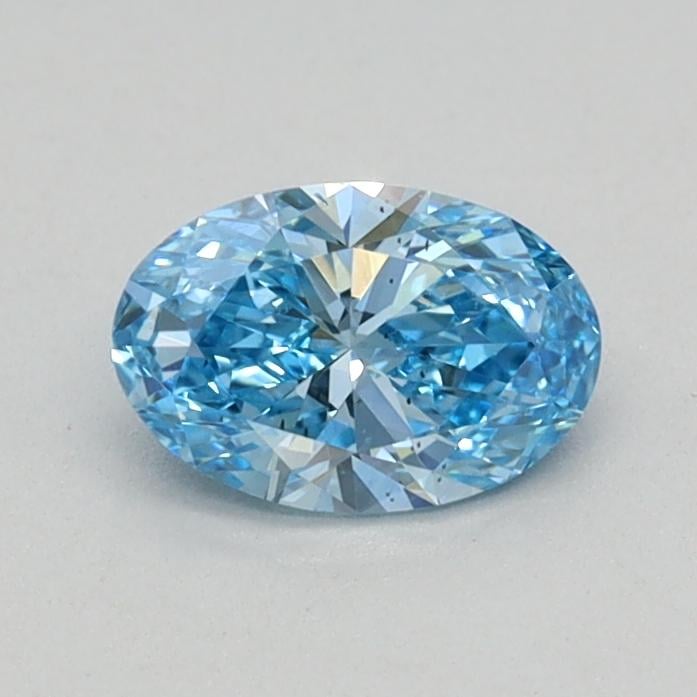 0.34 Ct. Fancy Vivid Blue Oval Lab Grown Diamond