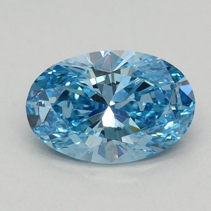 0.59 Ct. Fancy Vivid Blue Oval Lab Grown Diamond
