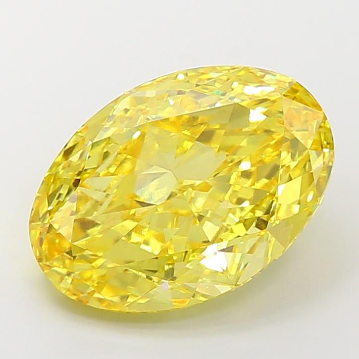 10.56 Ct. Fancy Vivid Yellow Oval Lab Grown Diamond