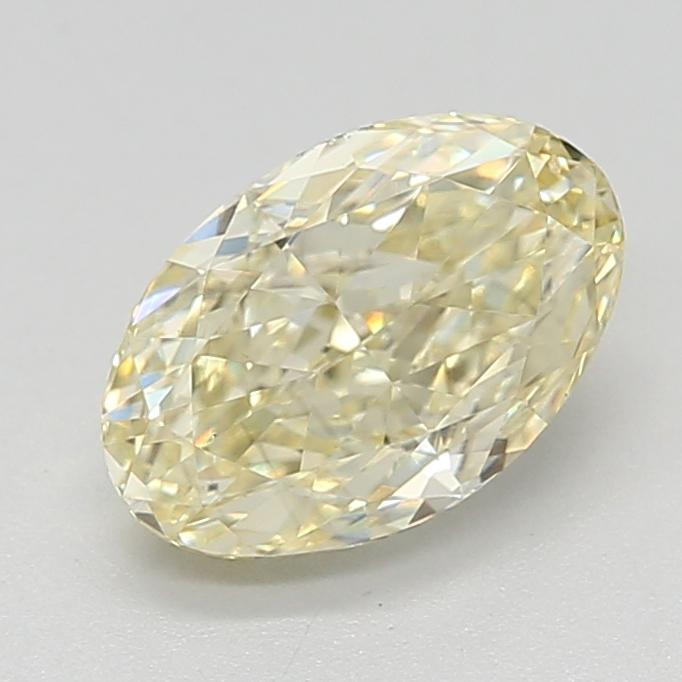 1.08 Ct. Fancy Light  Yellow Oval Lab Grown Diamond
