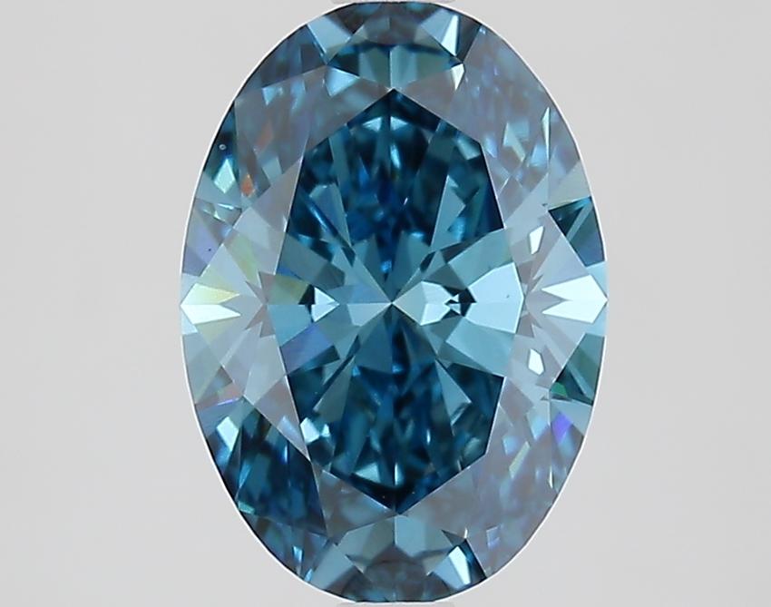 2.03 Ct. Fancy Vivid Blue Oval Lab Grown Diamond
