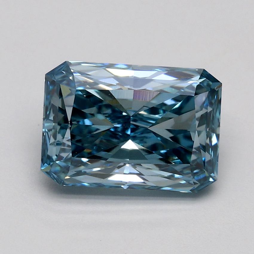 1.58 Ct. Fancy Intense Blue Radiant Lab Grown Diamond