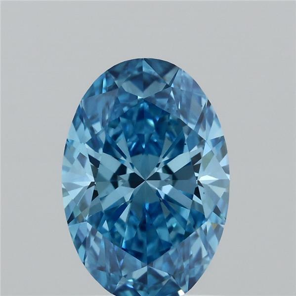 1.20 Ct. Fancy Vivid Blue Oval Lab Grown Diamond