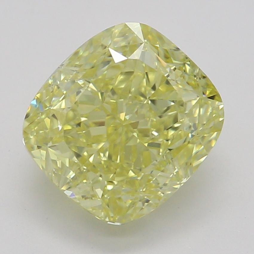 1.53 Ct. Fancy Intense Yellow Cushion Diamond