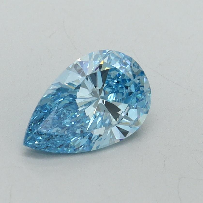 0.80 Ct. Fancy Vivid Blue Pear Lab Grown Diamond