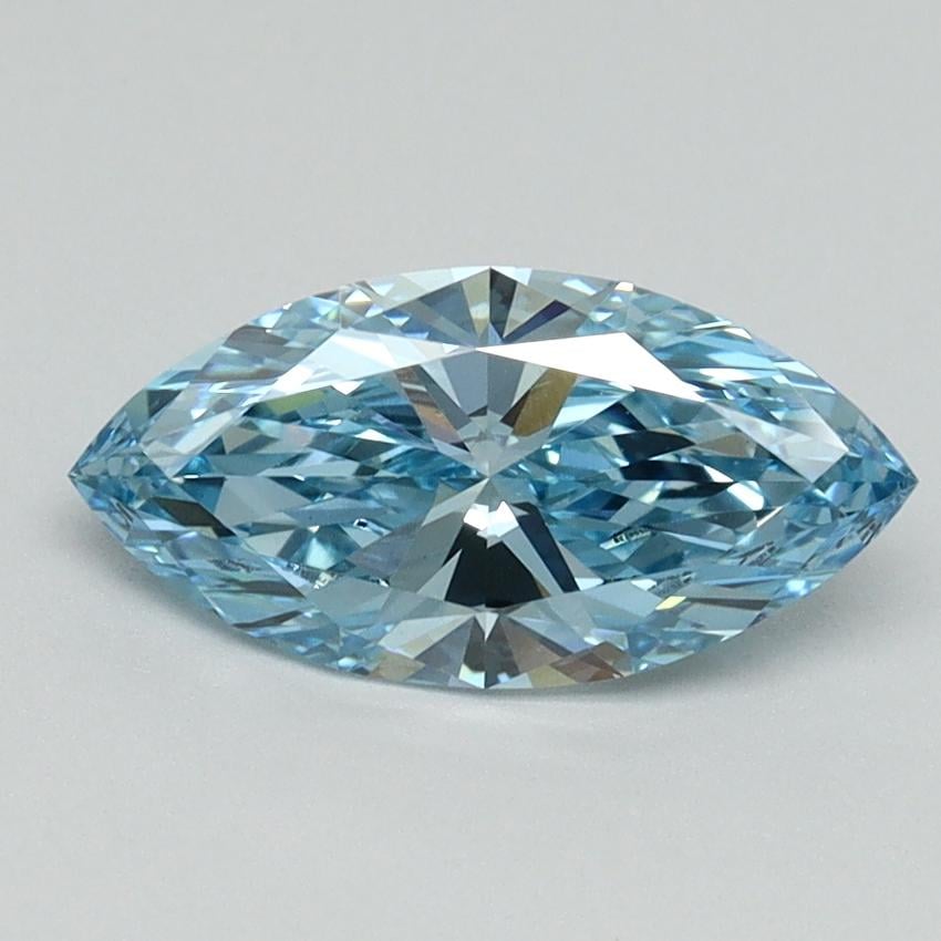 1.06 Ct. Fancy Vivid Blue Marquise Lab Grown Diamond
