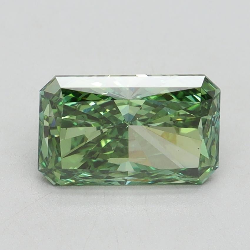 1.53 Ct. Fancy Vivid Pacific Green Radiant Lab Grown Diamond