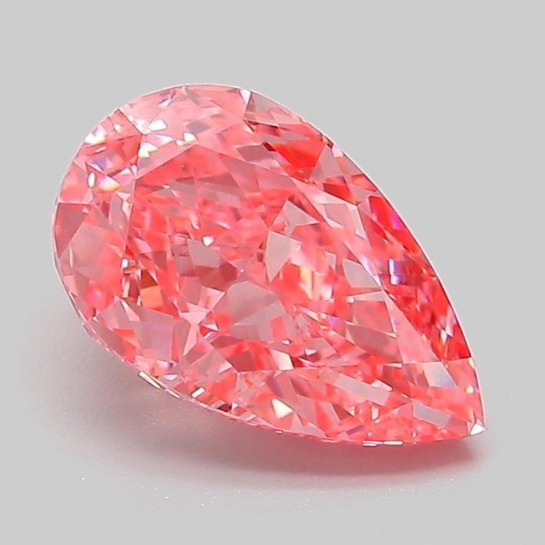 2.08 Ct. Fancy Vivid Pink Pear Lab Grown Diamond