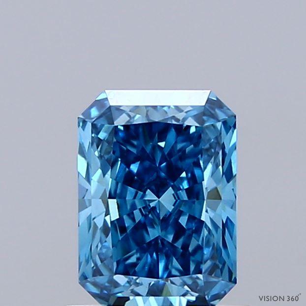 1.02 Ct. Fancy Vivid  Blue Radiant Lab Grown Diamond