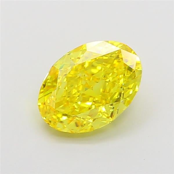 1.61 Ct. Fancy Vivid  Yellow Oval Lab Grown Diamond