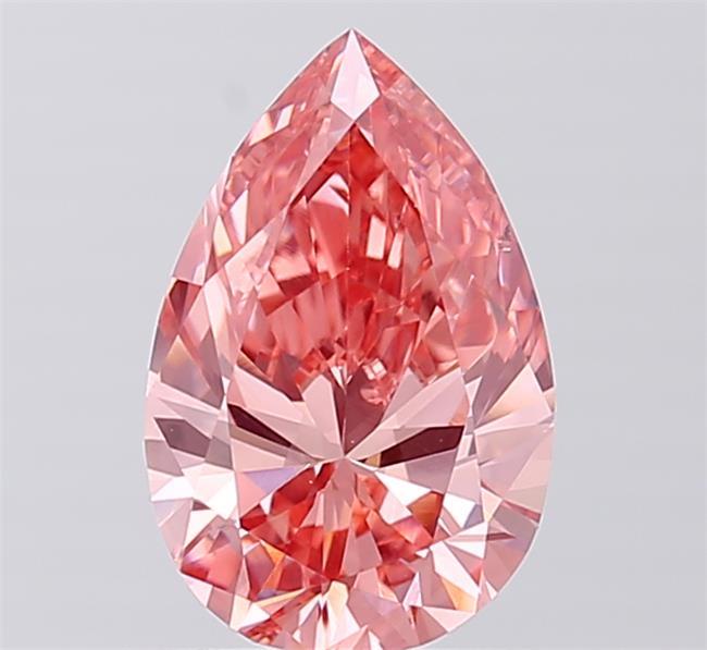 1.78 Ct. Fancy Vivid  Pink Pear Lab Grown Diamond