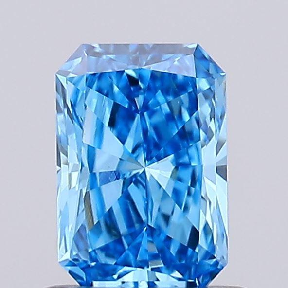 0.76 Ct. Fancy Vivid Blue Radiant Lab Grown Diamond