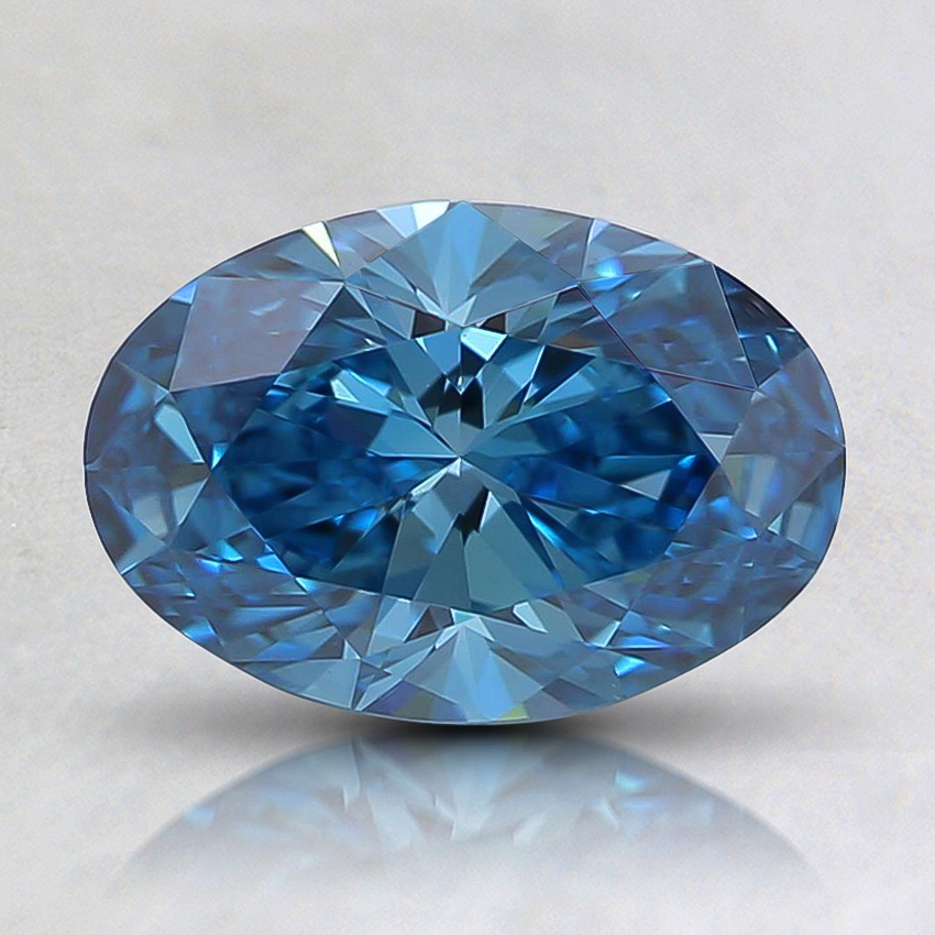 1.02 Ct. Fancy Vivid Blue Oval Lab Grown Diamond