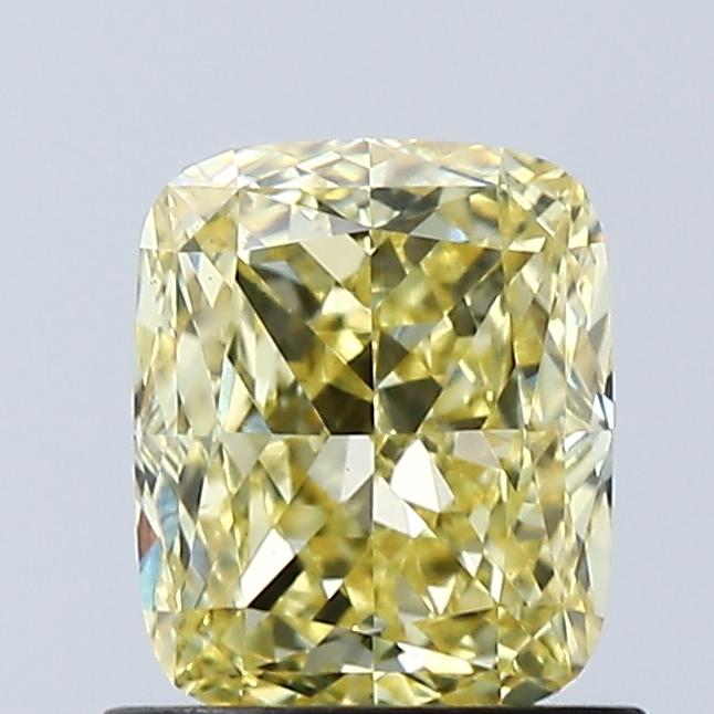 1.01 Ct. Fancy Vivid Yellow Cushion Lab Grown Diamond