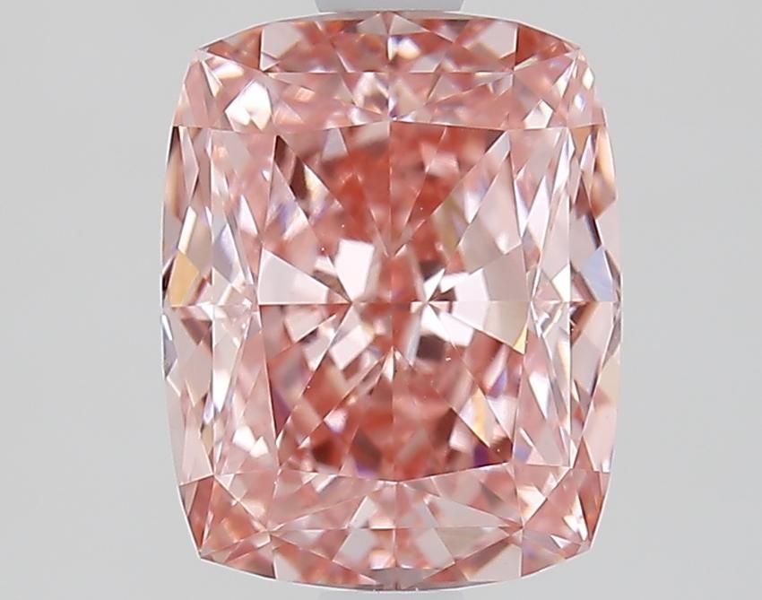 2.60 Ct. Fancy Vivid Pink Cushion Lab Grown Diamond