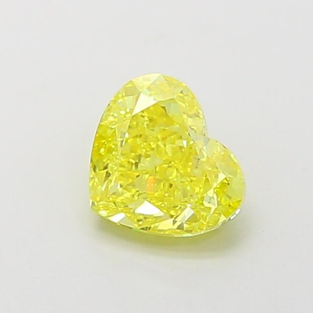 1.00 Ct. Fancy Vivid Yellow Heart Lab Grown Diamond