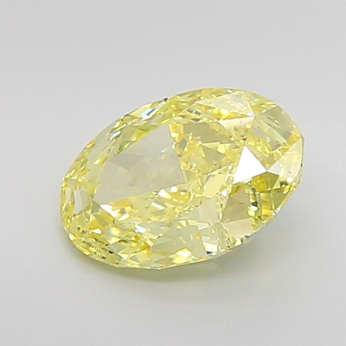 3.04 Ct. Fancy Vivid Yellow Oval Lab Grown Diamond