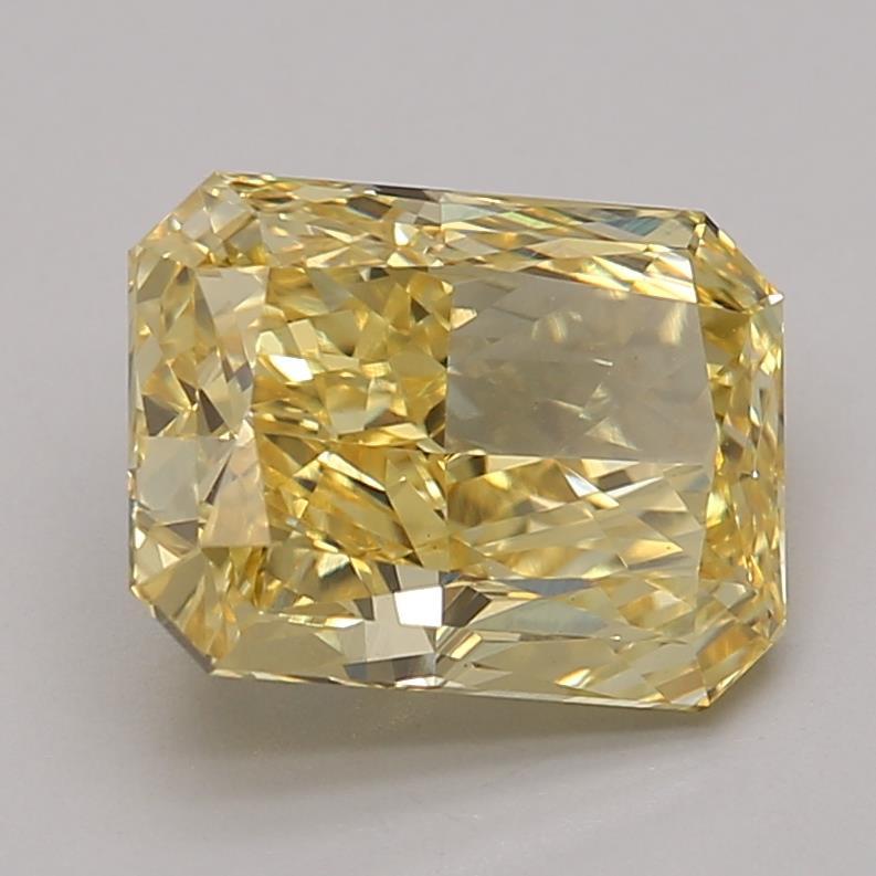 3.05 Ct. Fancy Vivid Yellow Radiant Lab Grown Diamond