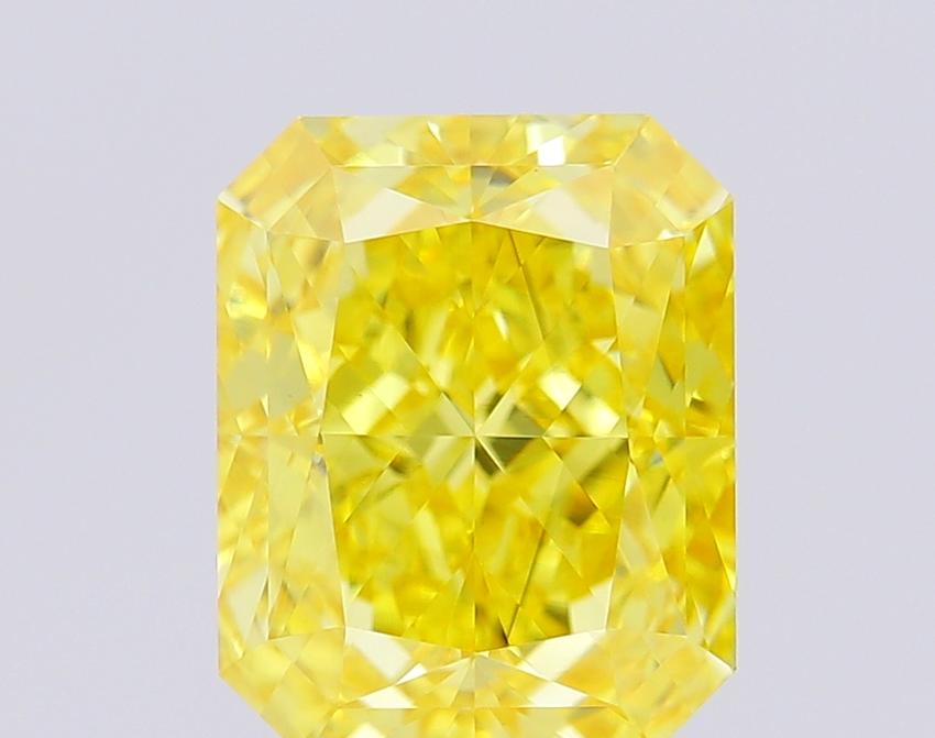 3.71 Ct. Fancy Vivid Yellow Radiant Lab Grown Diamond