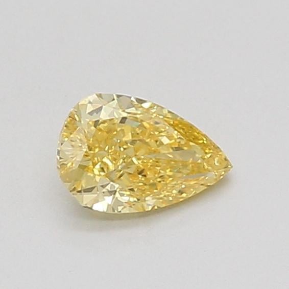 0.44 Ct. Fancy Vivid Yellow Pear Lab Grown Diamond