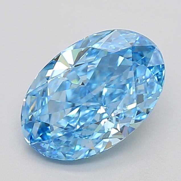 2.52 Ct. Fancy Vivid  Blue Oval Lab Grown Diamond