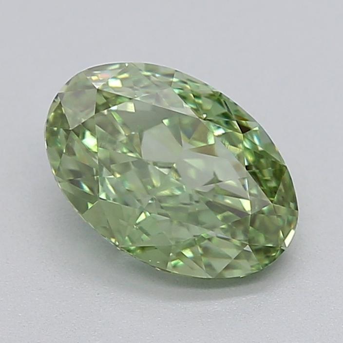1.06 Ct. Fancy Vivid  Green Oval Lab Grown Diamond