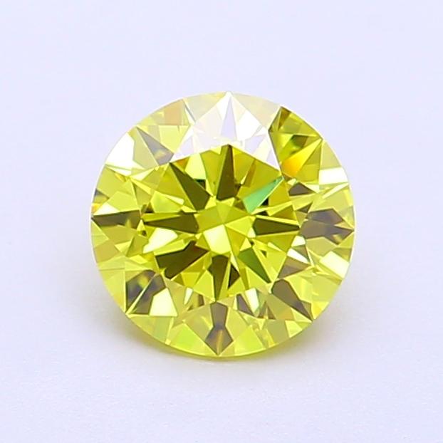 0.96 Ct. Fancy Vivid  Yellow Round Lab Grown Diamond