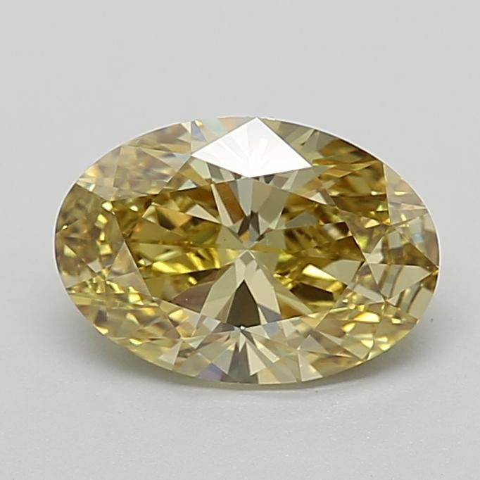 2.01 Ct. Fancy Vivid  Yellow Oval Lab Grown Diamond