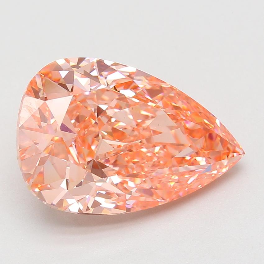 9.05 Ct. Fancy Vivid Pink Pear Lab Grown Diamond