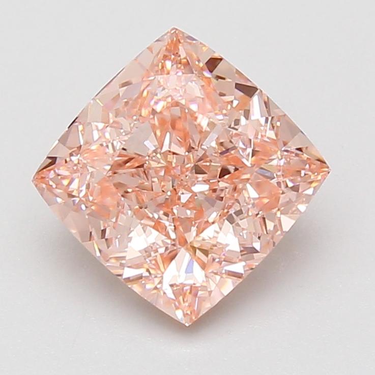 3.01 Ct. Fancy Vivid Pink Cushion Lab Grown Diamond