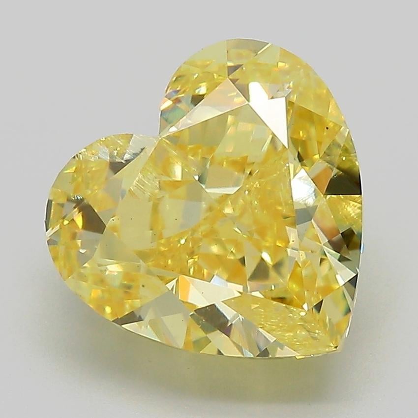 5.46 Ct. Fancy Yellow Heart Lab Grown Diamond