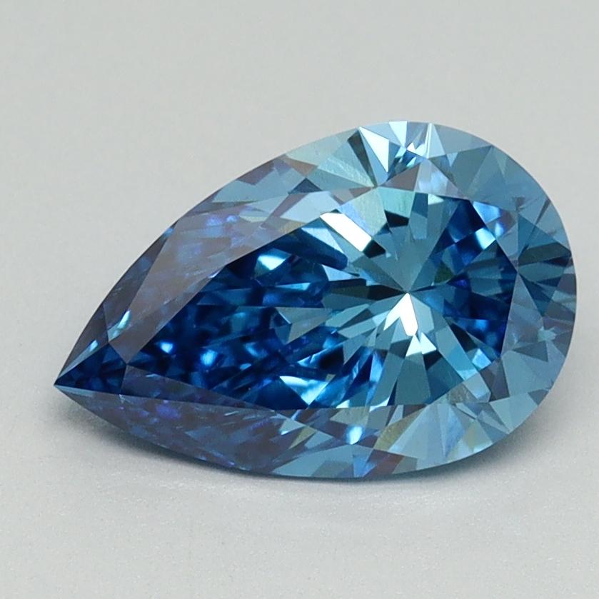 1.53 Ct. Fancy Vivid Blue Pear Lab Grown Diamond