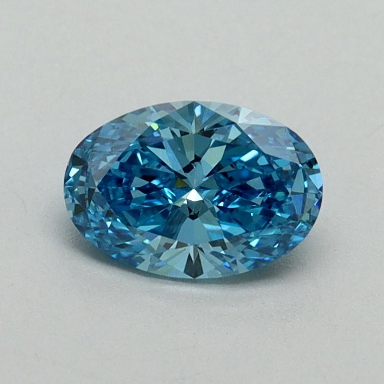 0.63 Ct. Fancy Vivid Blue Oval Lab Grown Diamond