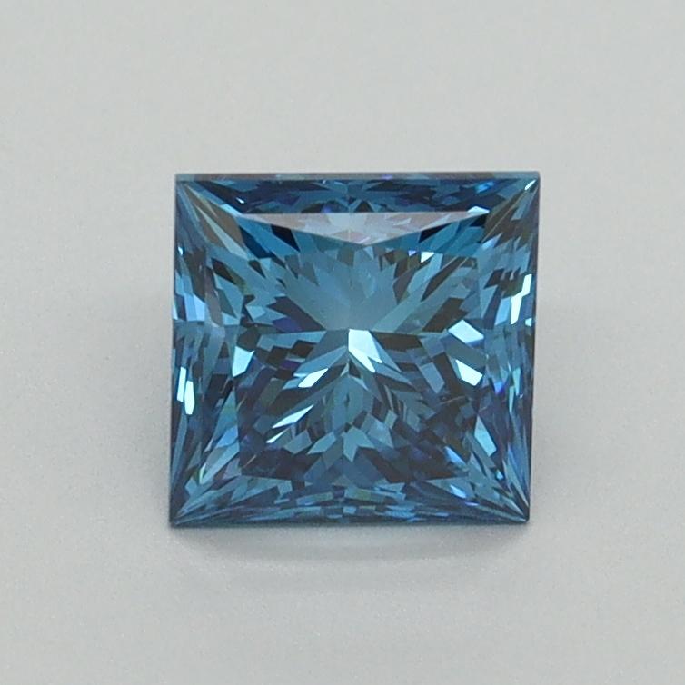 1.02 Ct. Fancy Vivid Blue Princess Lab Grown Diamond