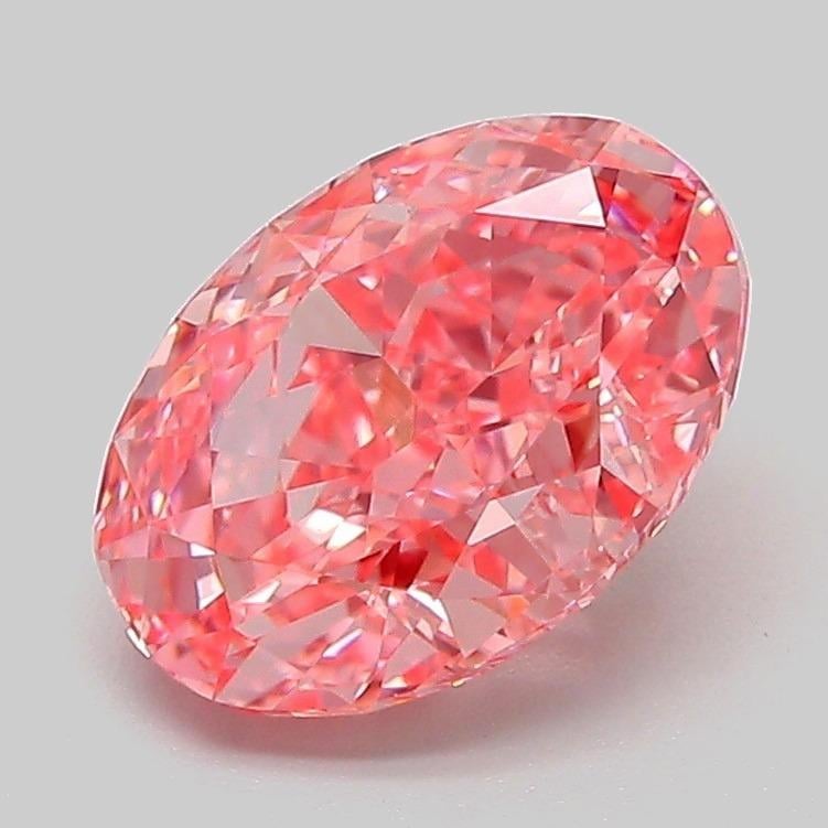 2.09 Ct. Fancy Vivid Pink Oval Lab Grown Diamond