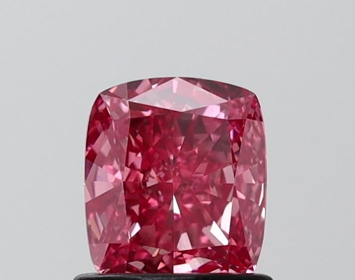 1.04 Ct. Fancy Vivid Pink Cushion Lab Grown Diamond