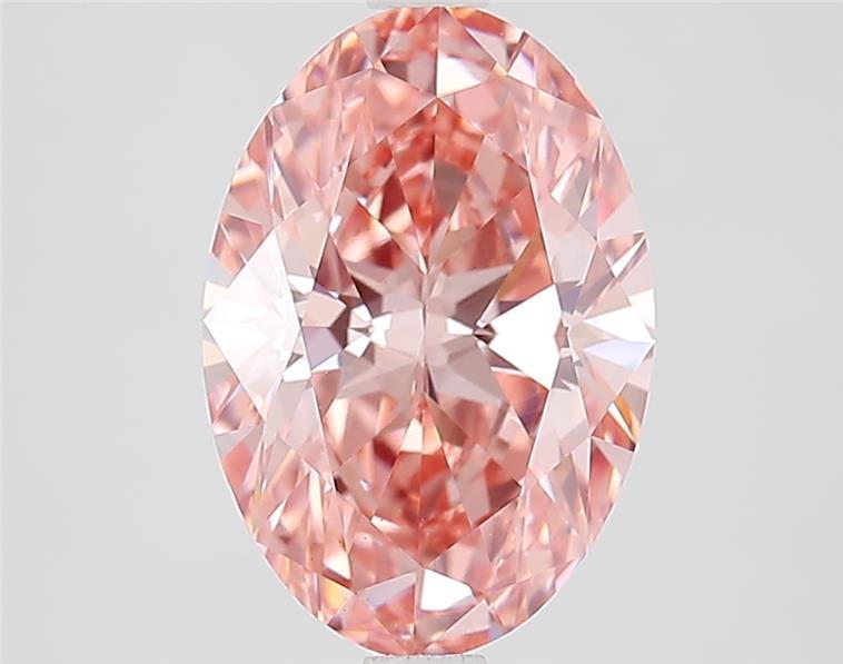 2.86 Ct. Fancy Vivid  Pink Oval Lab Grown Diamond