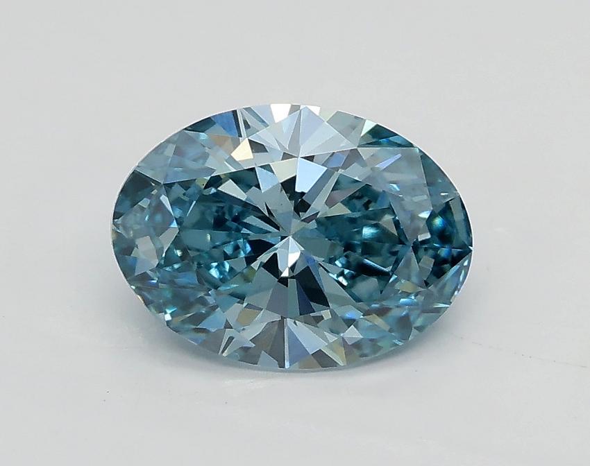 1.20 Ct. Fancy Vivid Blue Oval Lab Grown Diamond