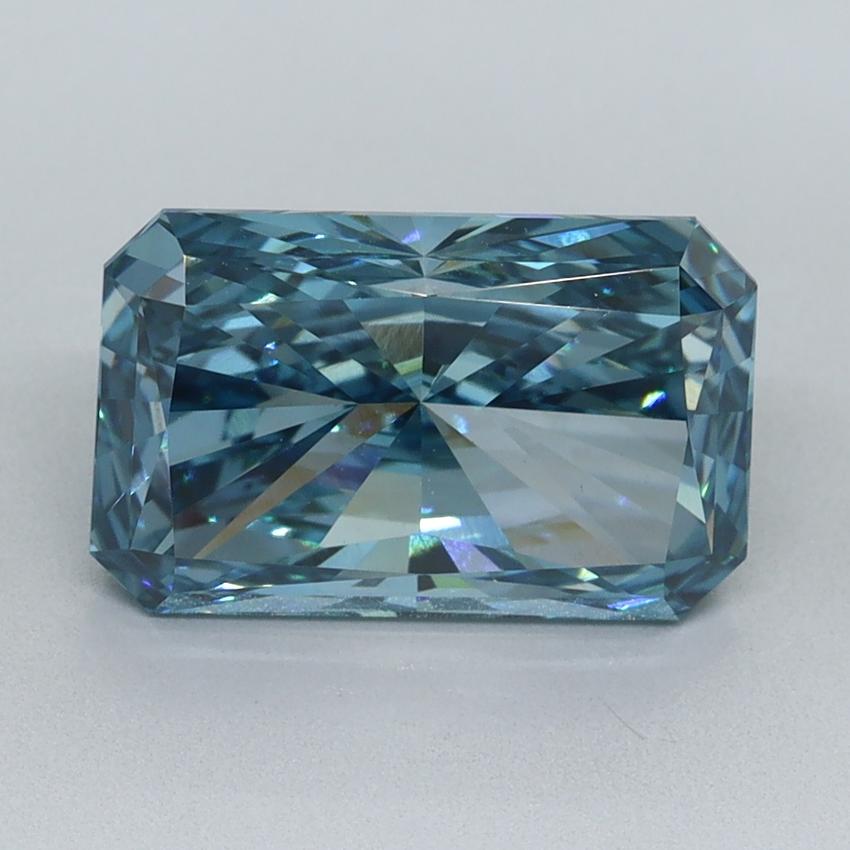 3.07 Ct. Fancy Vivid Blue Radiant Lab Grown Diamond