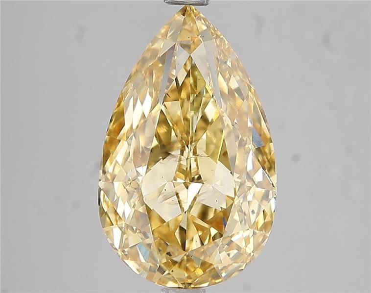 5.03 Ct. Fancy Intense Yellow Pear Lab Grown Diamond