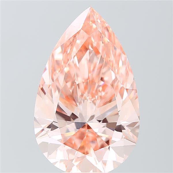 8.03 Ct. Fancy Vivid Pink Pear Lab Grown Diamond