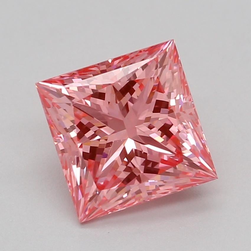 1.08 Ct. Fancy Vivid Pink Princess Lab Grown Diamond