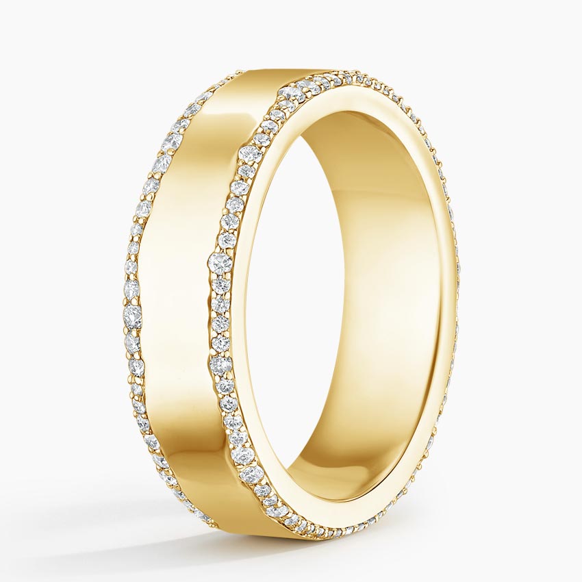 18K Yellow Gold Glacier Eternity Diamond 6mm Wedding Ring (1/2 ct. tw.)